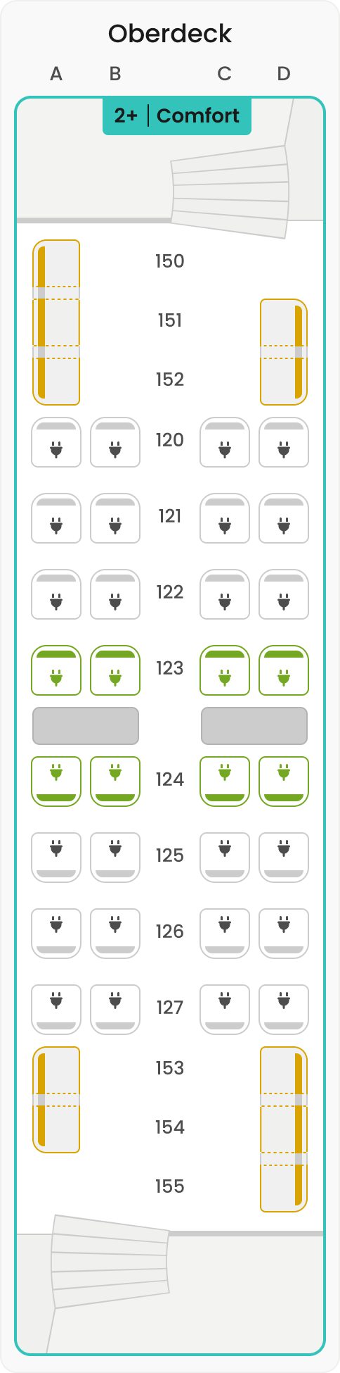 Sitzplan Wagen 11 Oberdeck