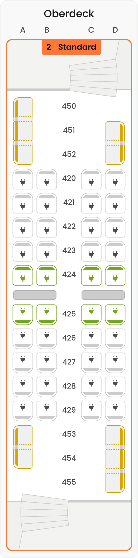 Sitzplan Wagen 14 Oberdeck