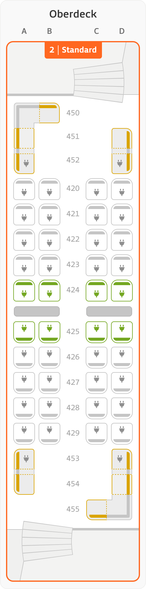 Sitzplan Übersicht – Wagen 14 – Oberdeck